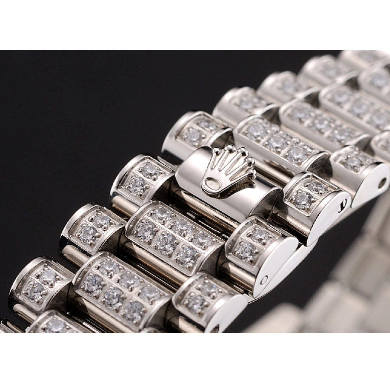 MiroTime 0817 Swiss Rolex Day-Date Diamond Pave Dial Diamond Case Diamond Bracelet 1453950